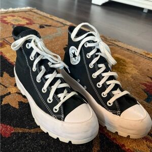 Converse Women's Black and White High-Top Sneakers